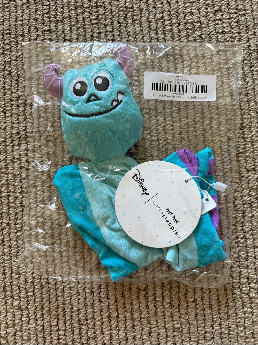 Little Sleepies Disney Pixar Monster's Inc Sully Lovey